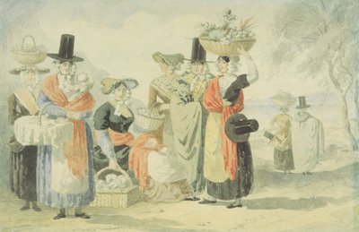 Welsh Fisherwomen by English School